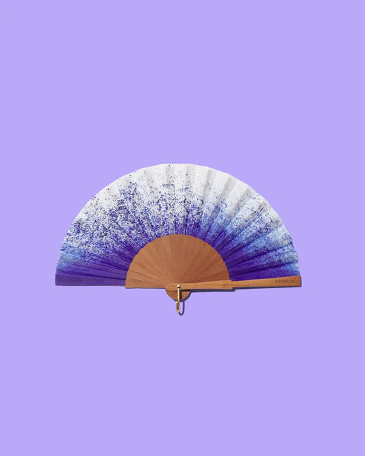 A Fan Of • Abanico Artesanal Mini Blue Splash