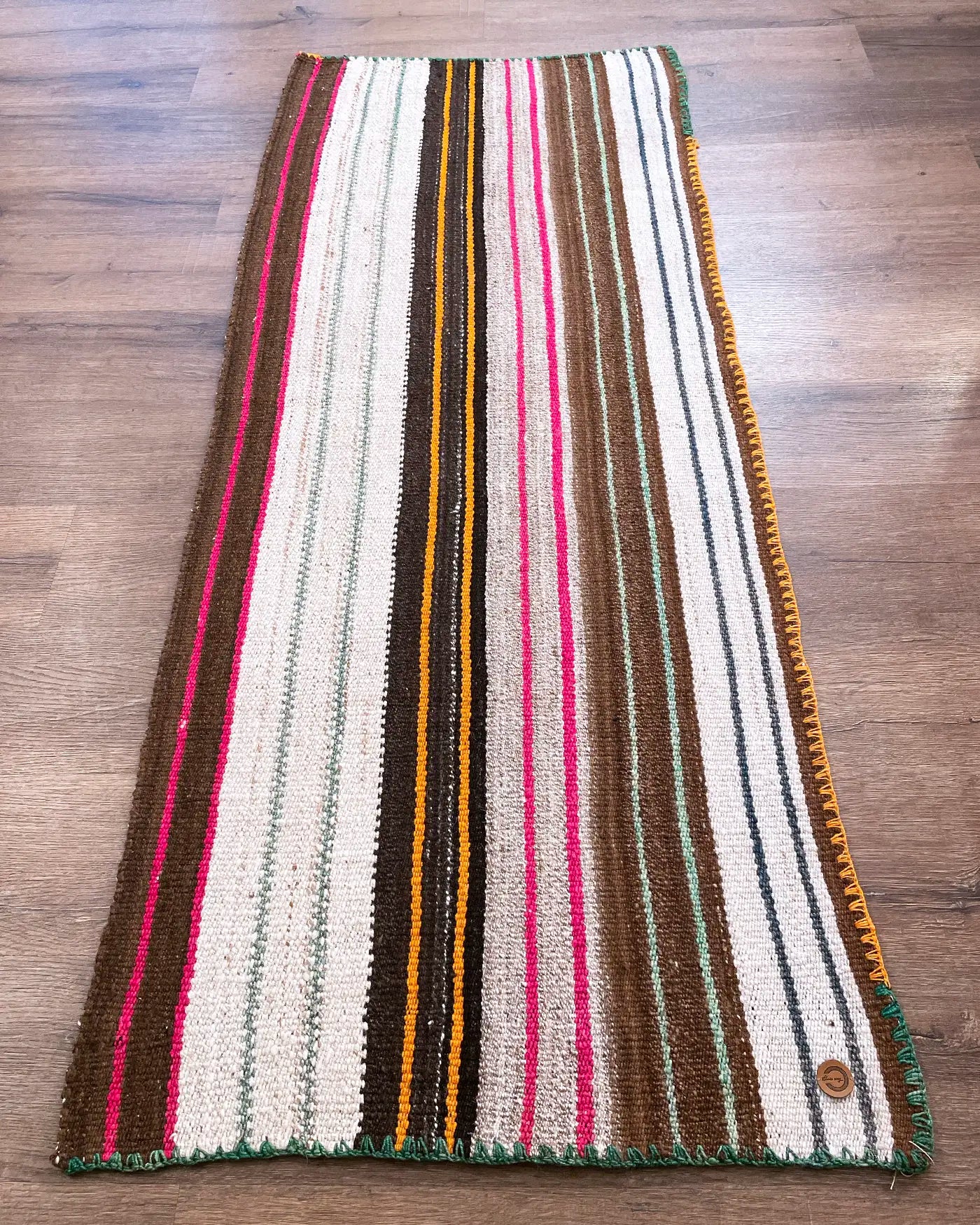 Alfombra Artesanal a Rayas de Pasillo 182x75