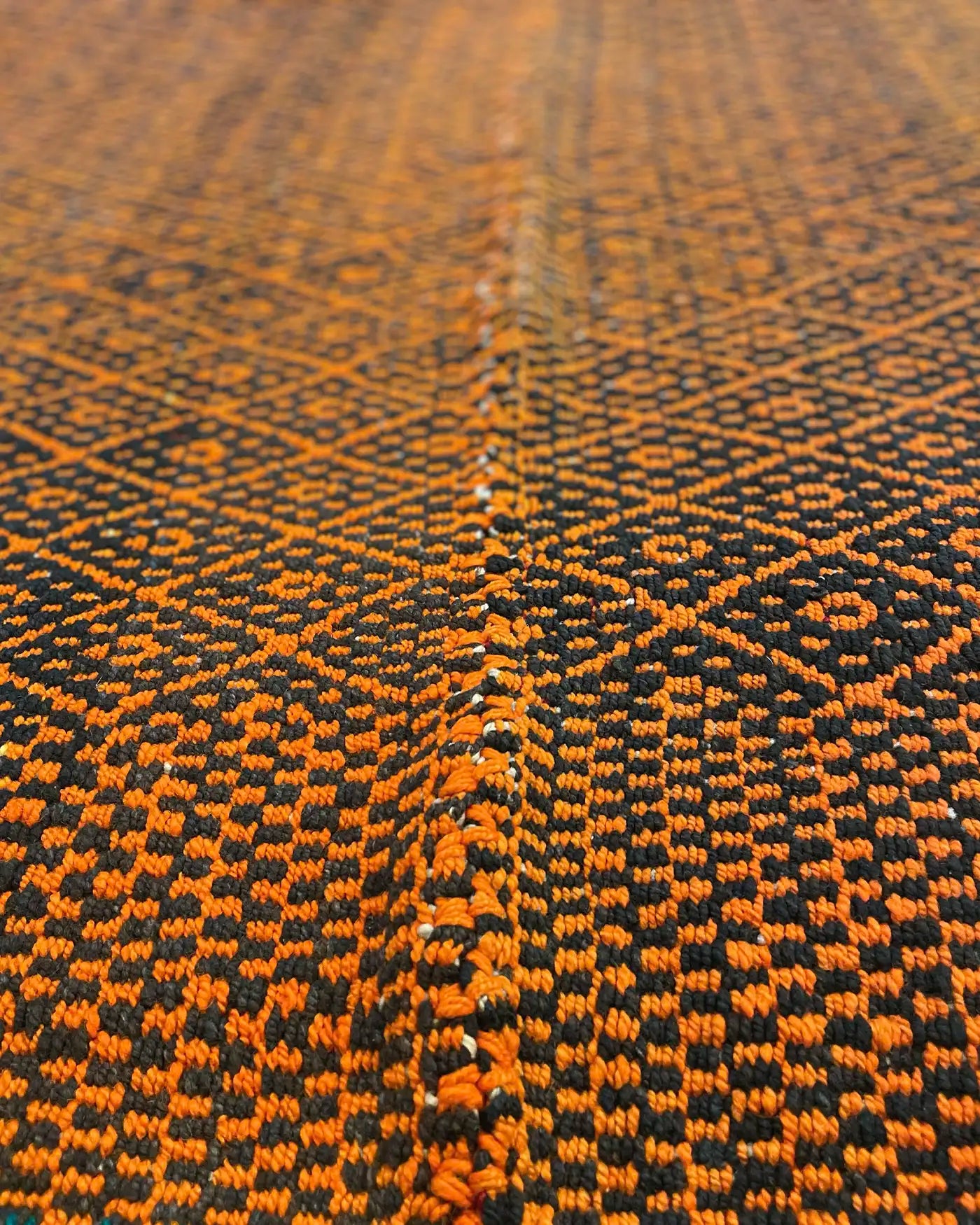 Alfombra Artesanal Étnica Naranja 200x154