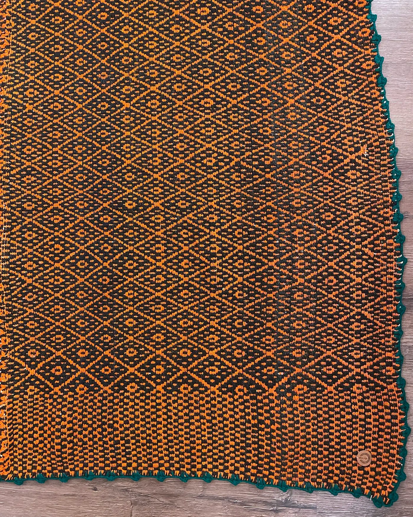 Alfombra Artesanal Étnica Naranja 200x154