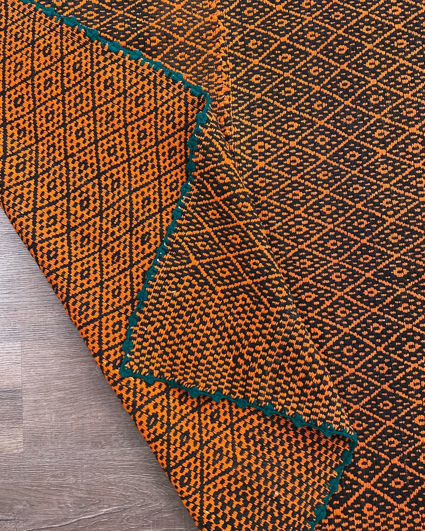 Alfombra Artesanal Étnica Naranja 200x154