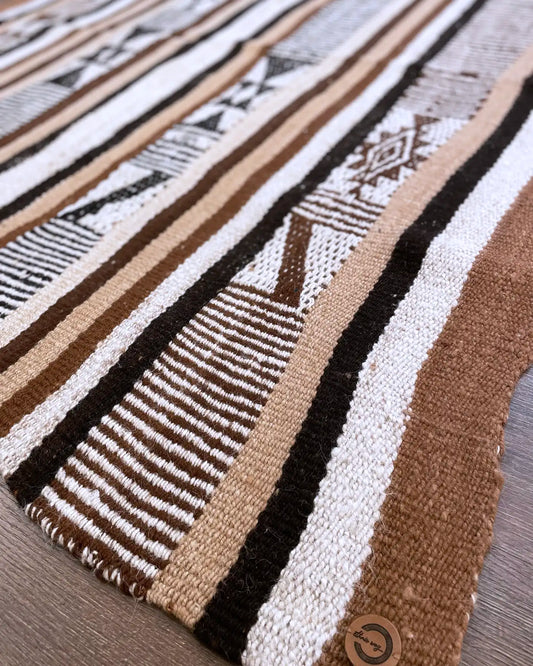 Ethnic Alpaca Rug Natural Colors 145x134