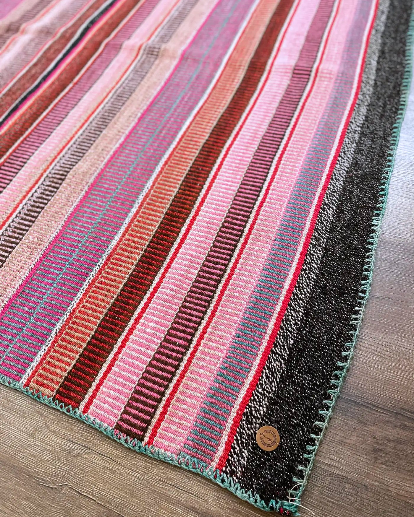 Pink Handmade Ethnic Rug 166x165