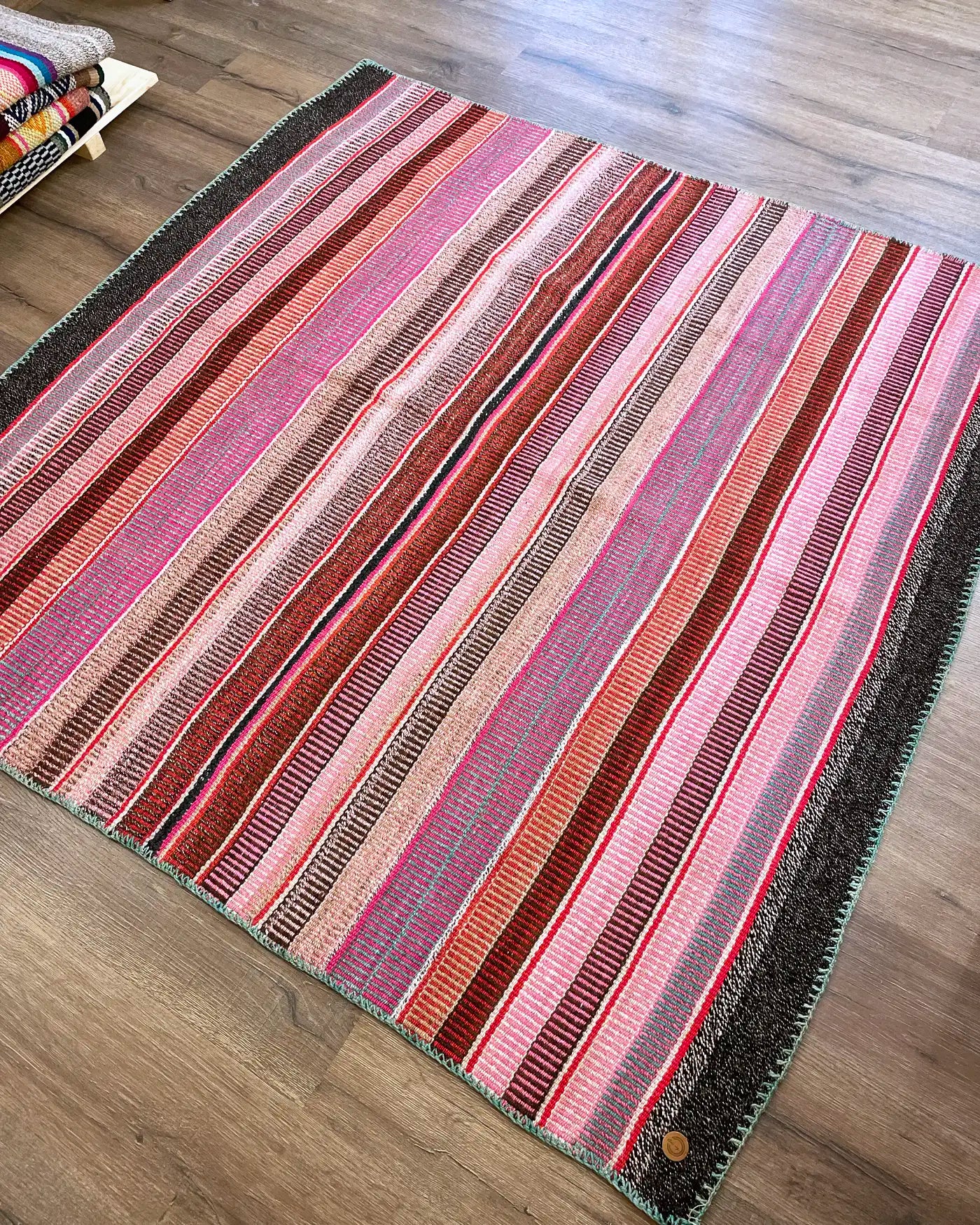 Pink Handmade Ethnic Rug 166x165