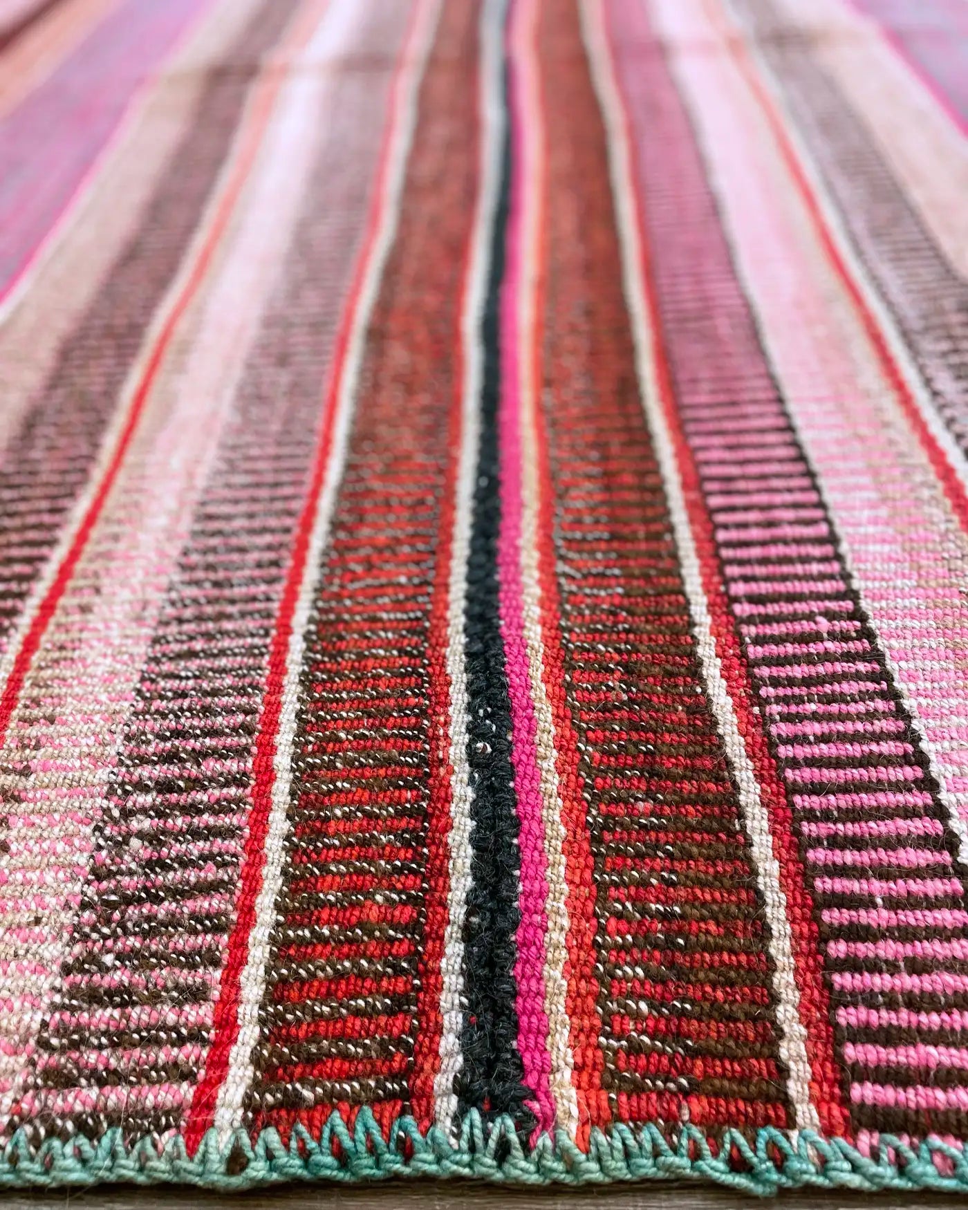 Pink Handmade Ethnic Rug 166x165
