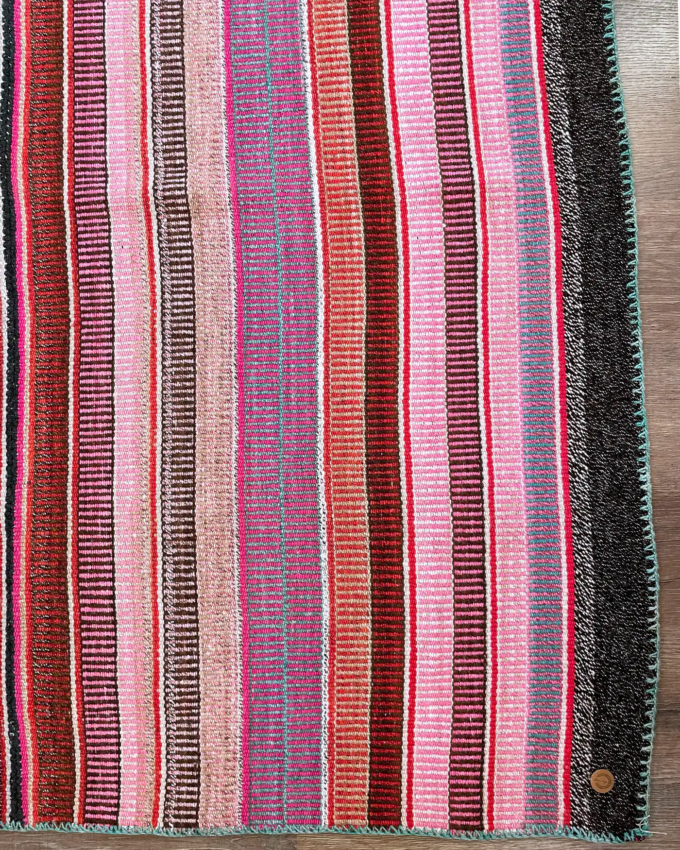 Pink Handmade Ethnic Rug 166x165
