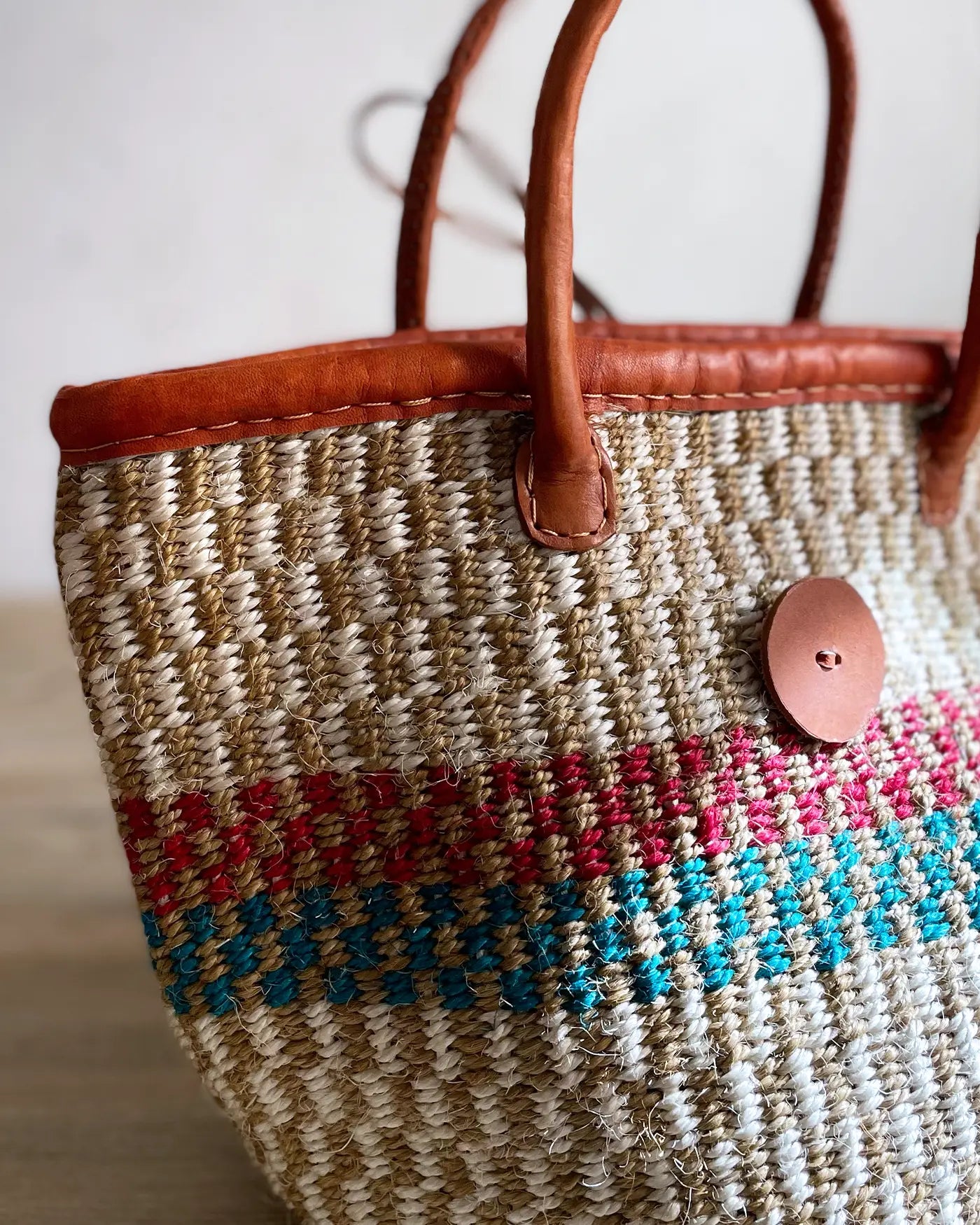 Bolso Hecho a Mano Kenia Rojo y Verde