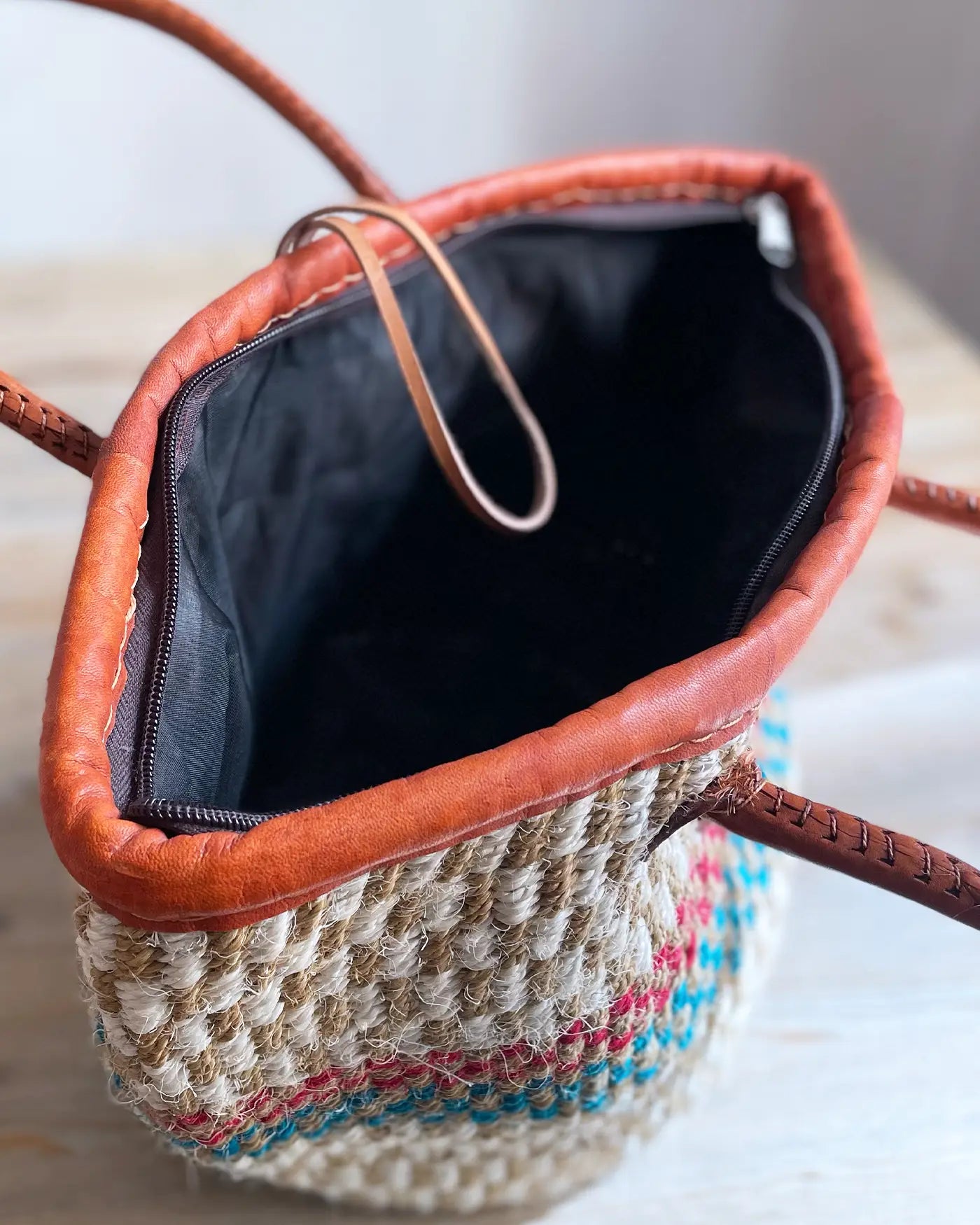 Bolso Hecho a Mano Kenia Rojo y Verde