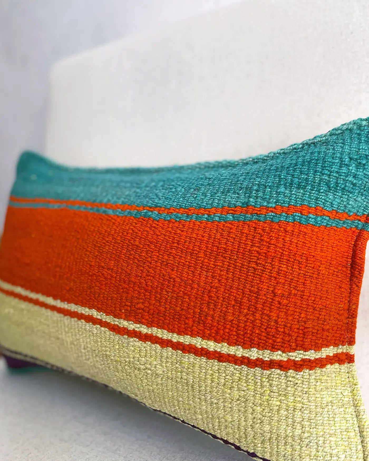 Cojín Étnico Peruano Naranja y Amarillo 30x50