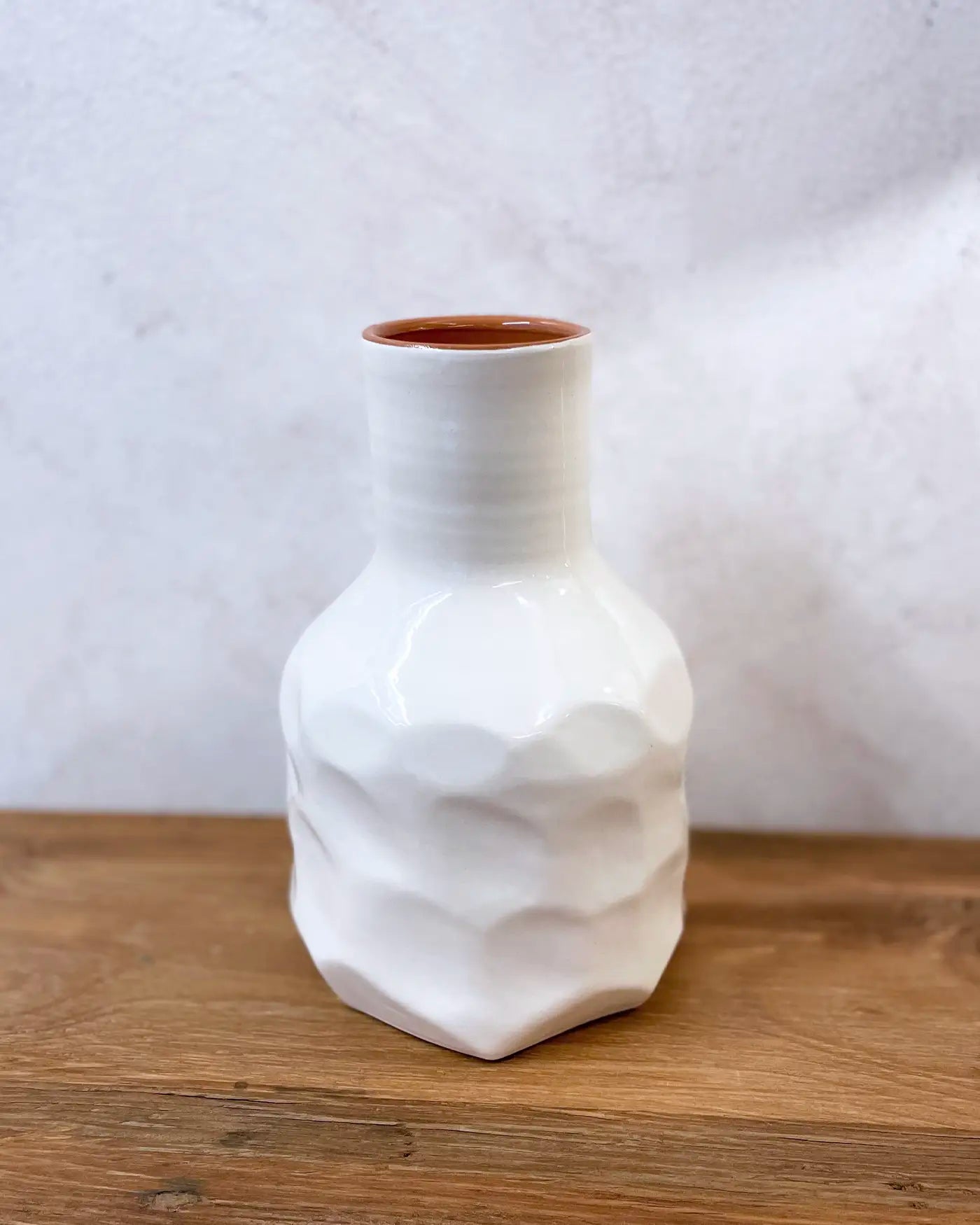 Beige Ceramic Handmade Vase