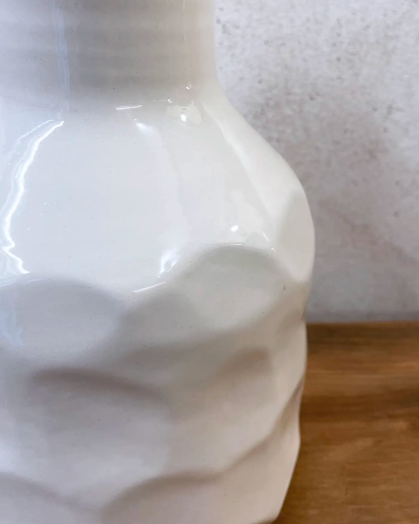Beige Ceramic Handmade Vase