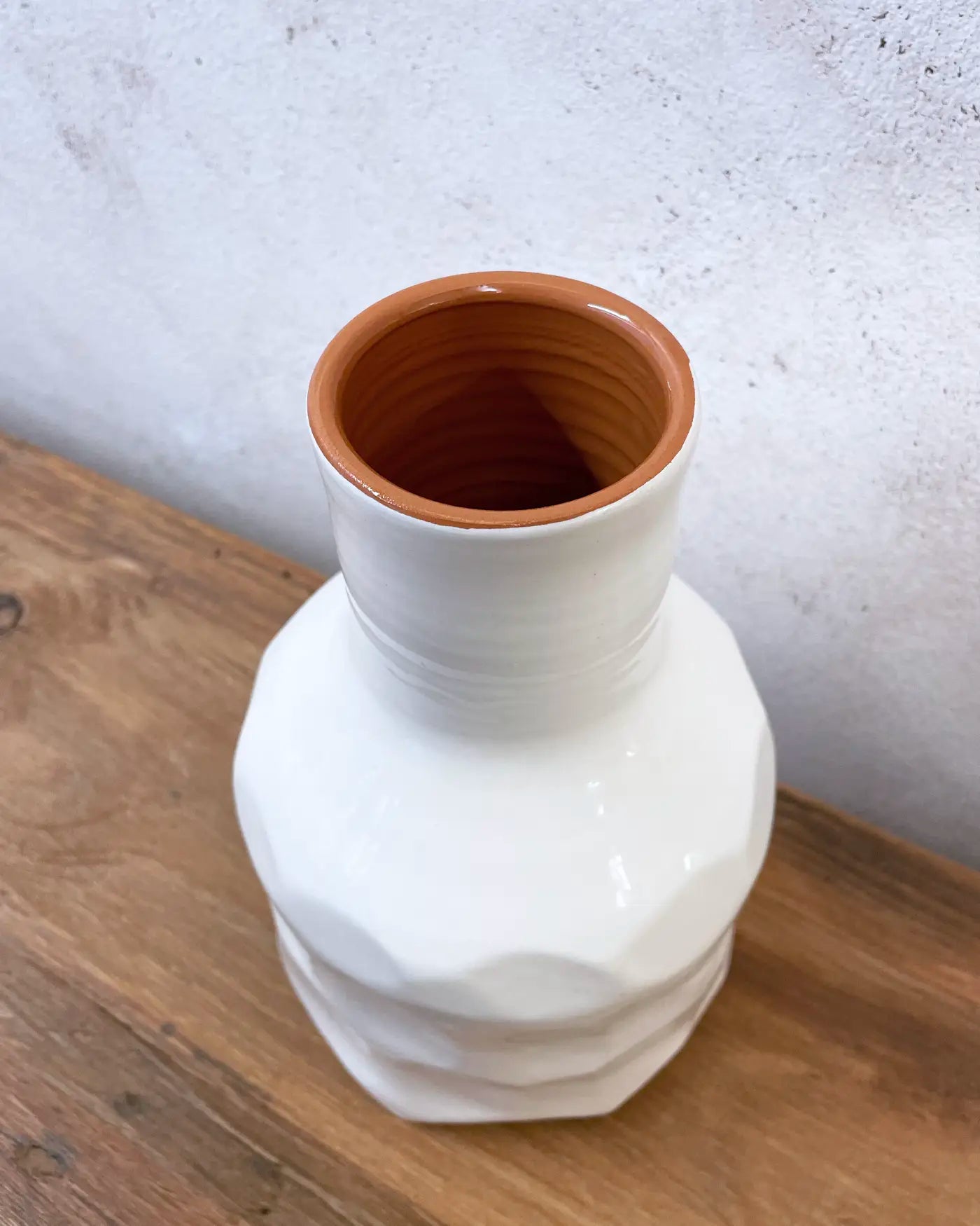 Beige Ceramic Handmade Vase