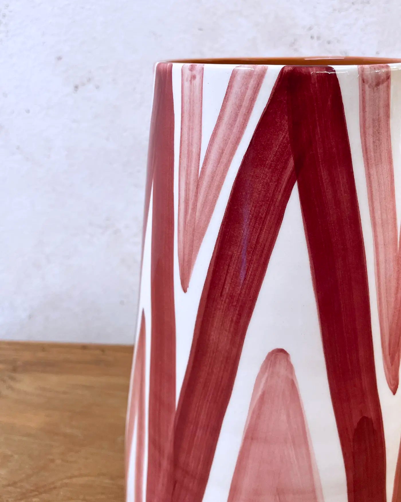 XL Eggplant Triangle Ceramic Vase