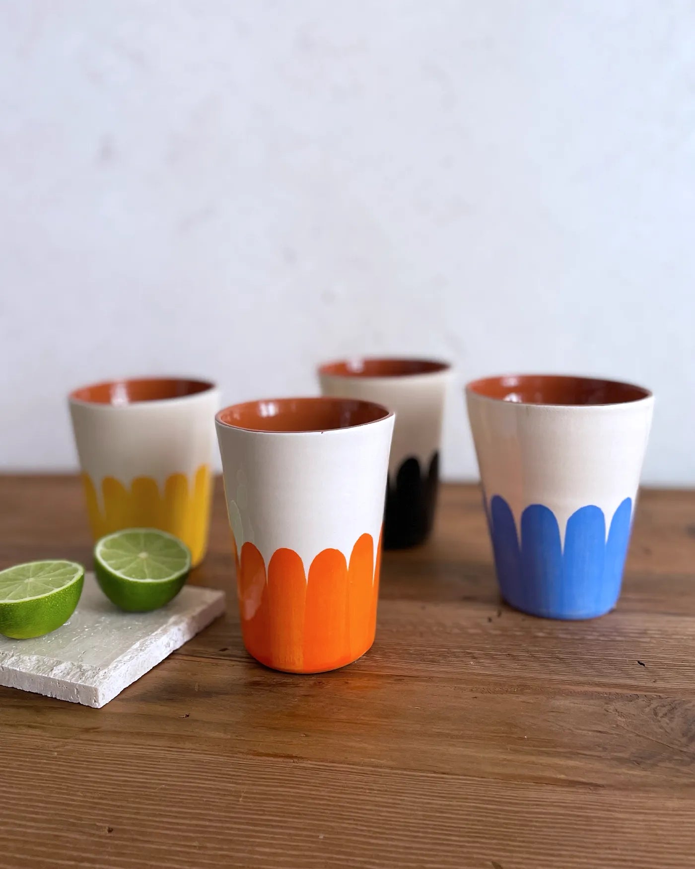Set de Vasos de Cerámica Artesanal Dedos, 4 uds.