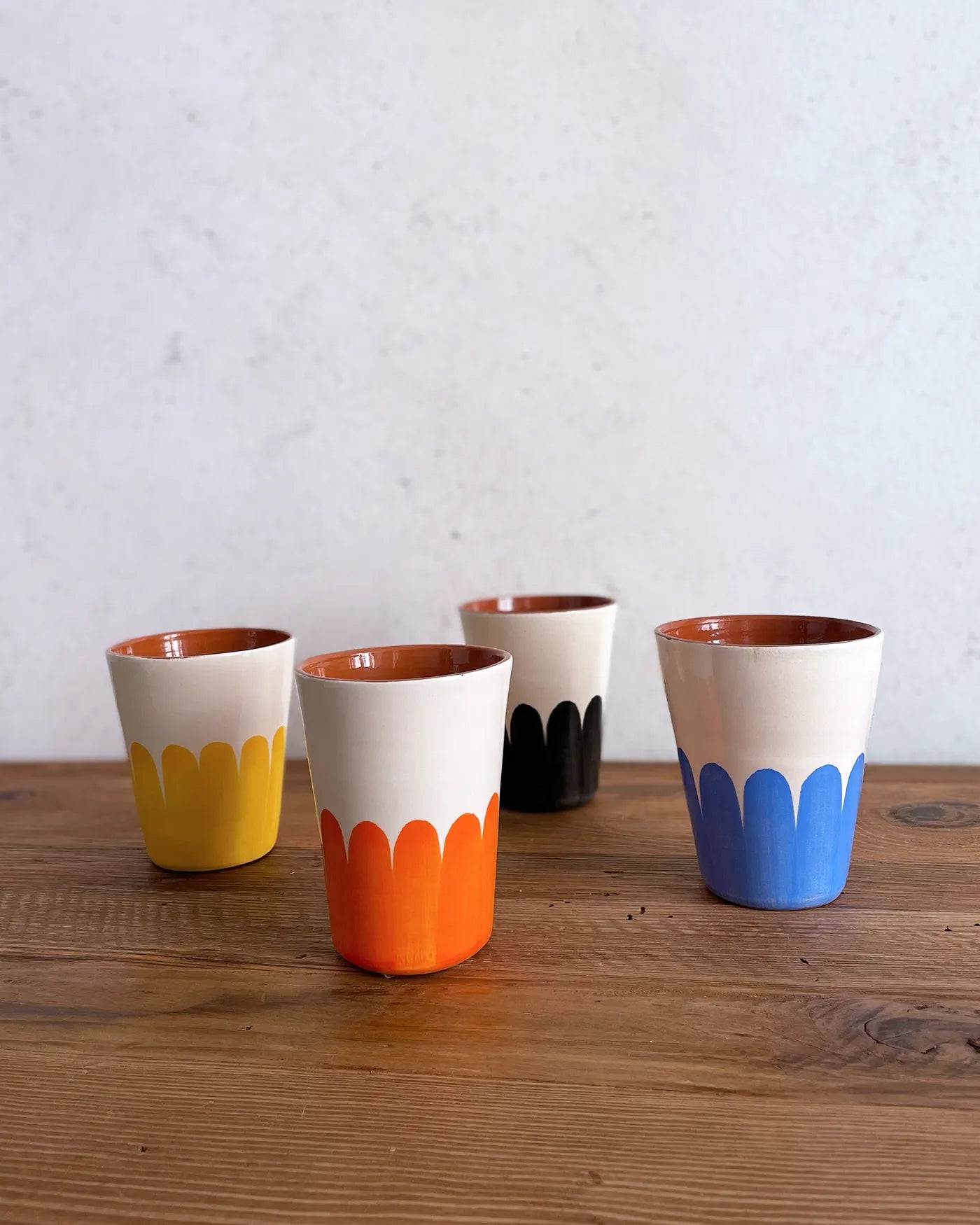 Set de Vasos de Cerámica Artesanal Dedos, 4 uds.