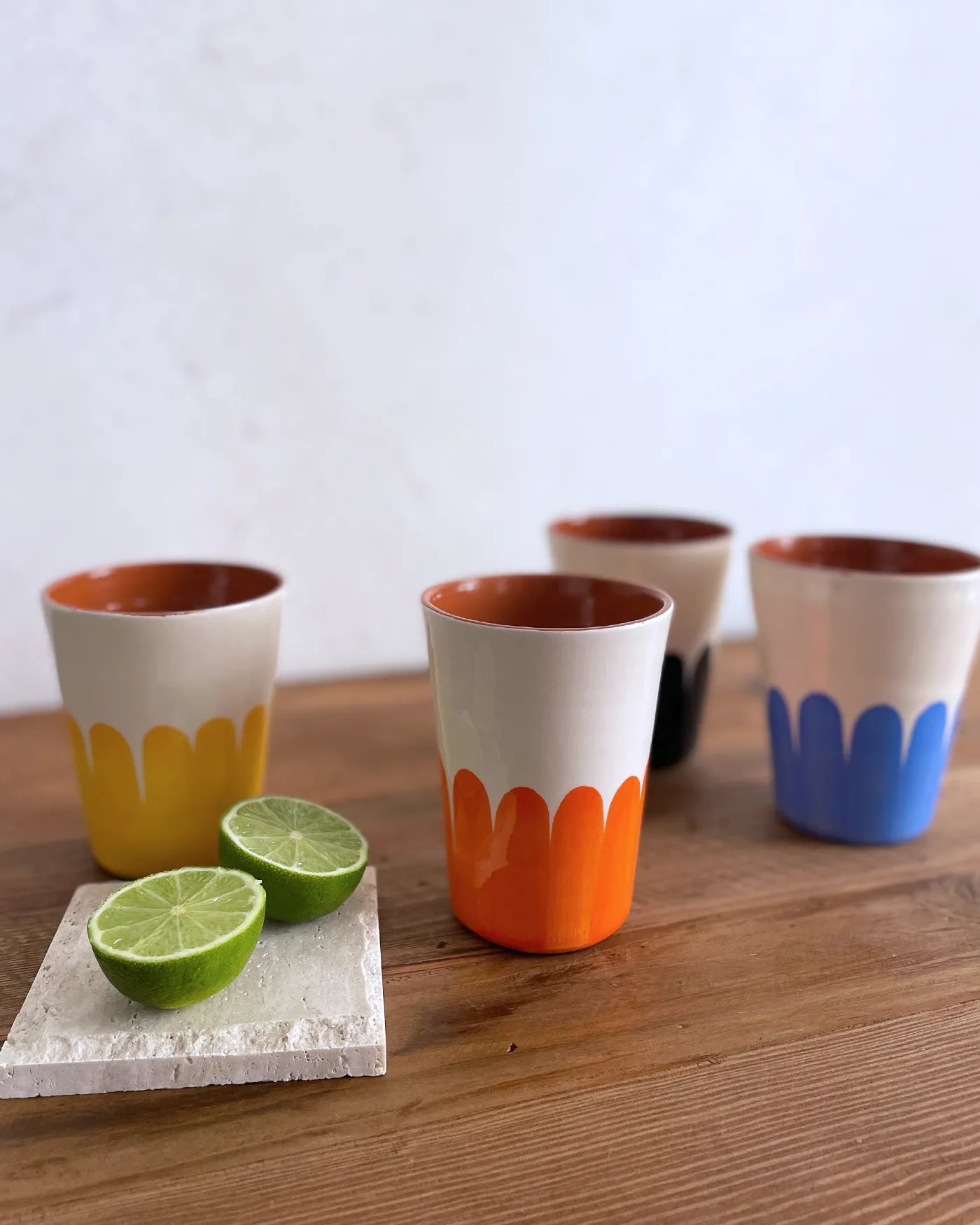 Set de Vasos de Cerámica Artesanal Dedos, 4 uds.
