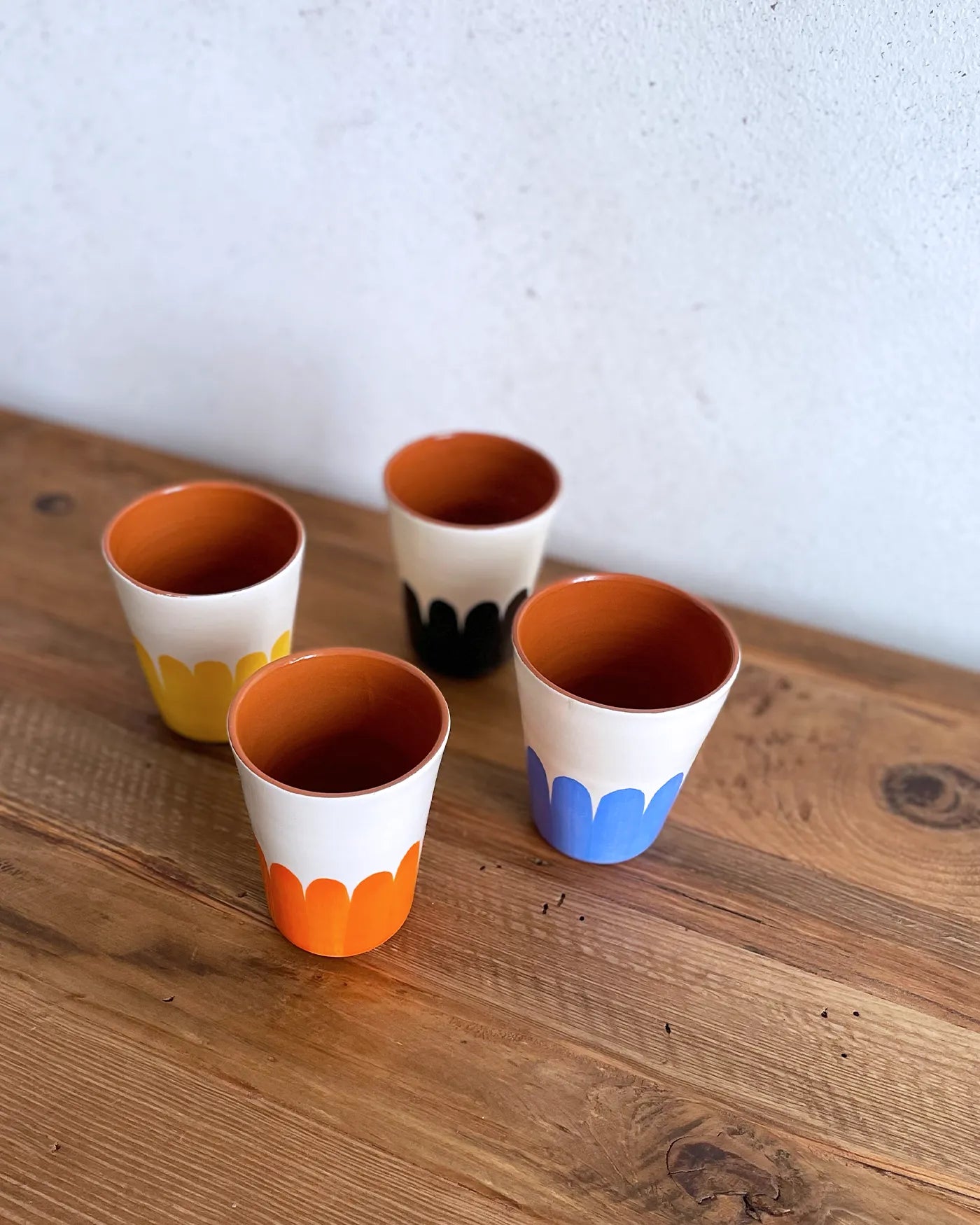 Set de Vasos de Cerámica Artesanal Dedos, 4 uds.