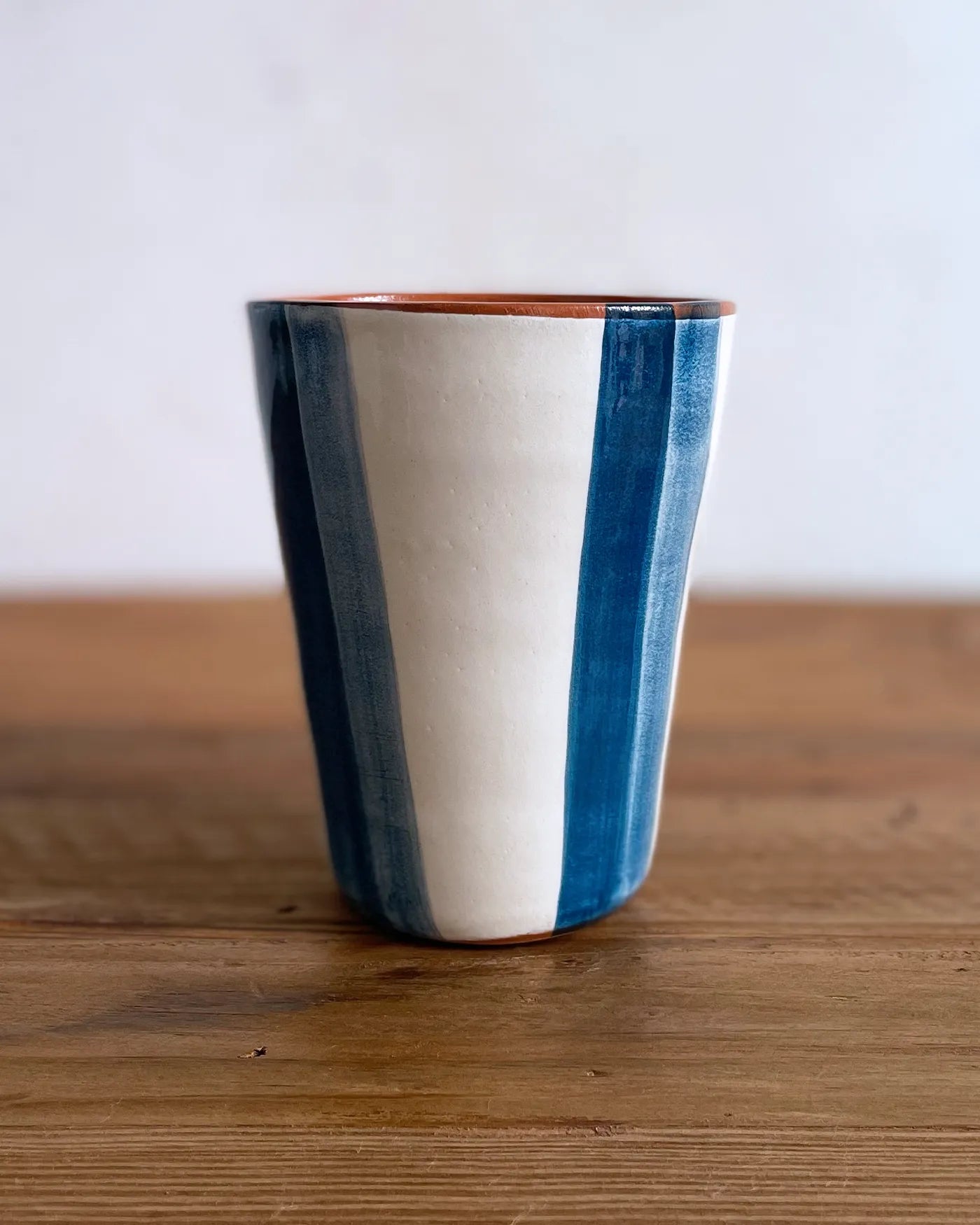 Set de Vasos de Cerámica Artesanal Azul Deep, 4 uds.