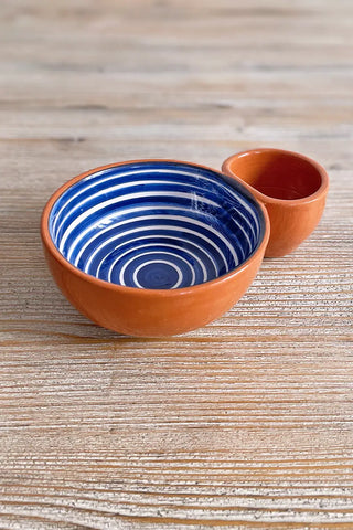 Aceitunero artesanal Círculos - Navy