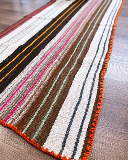 Handmade Striped Runner Rug 182x75