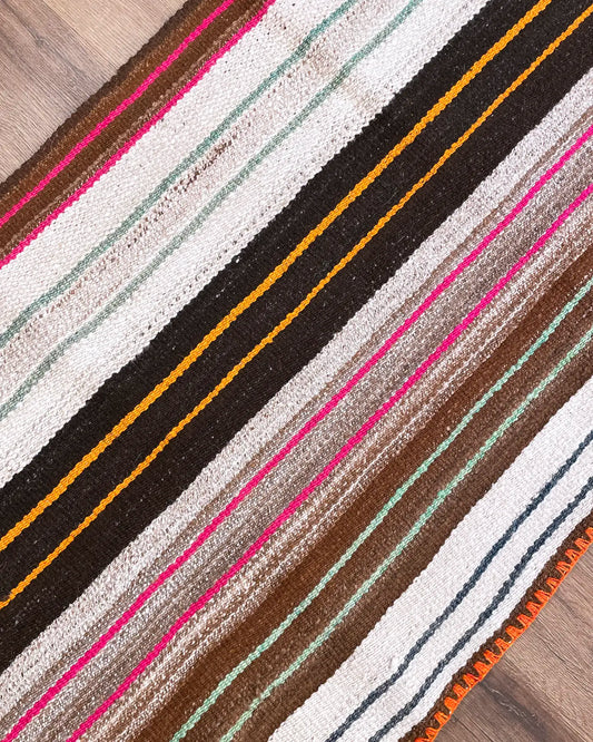 Handmade Striped Runner Rug 182x75