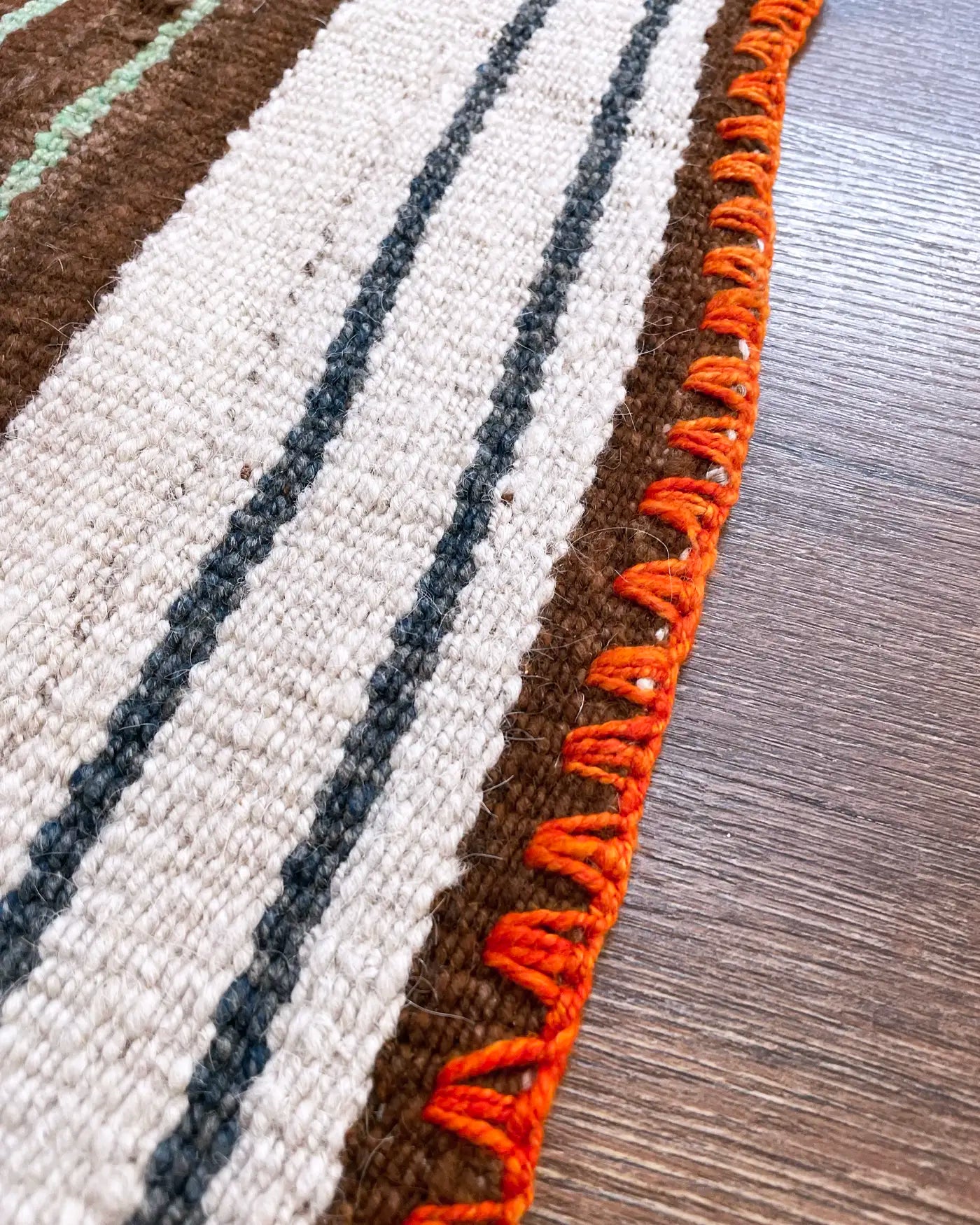 Handmade Striped Runner Rug 182x75