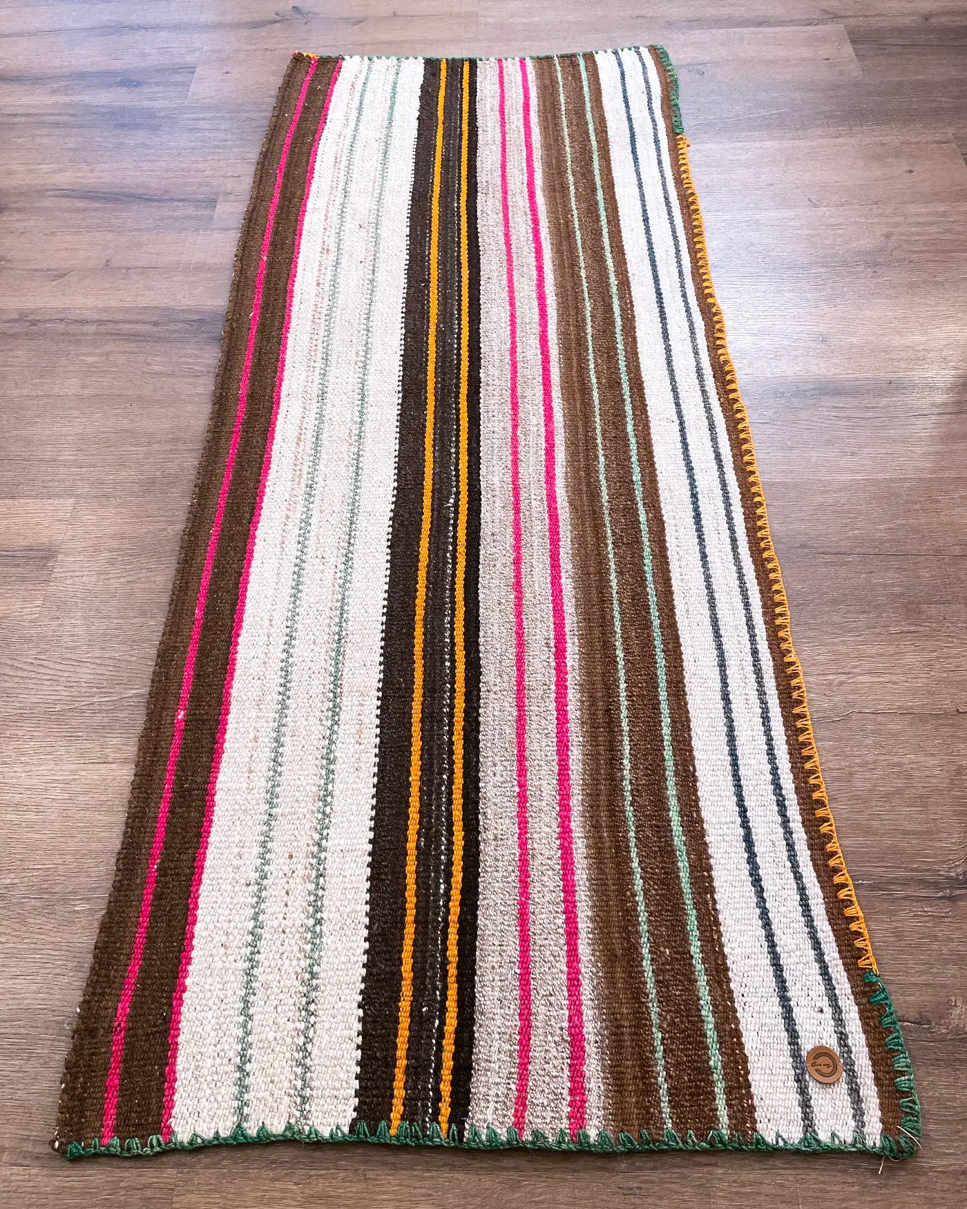 Handmade Striped Runner Rug 182x75