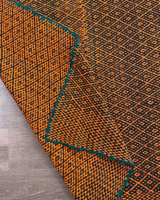 Ethnic Orange Handcrafted Rug 200x154