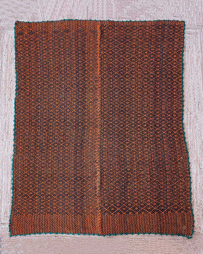 Ethnic Orange Handcrafted Rug 200x154