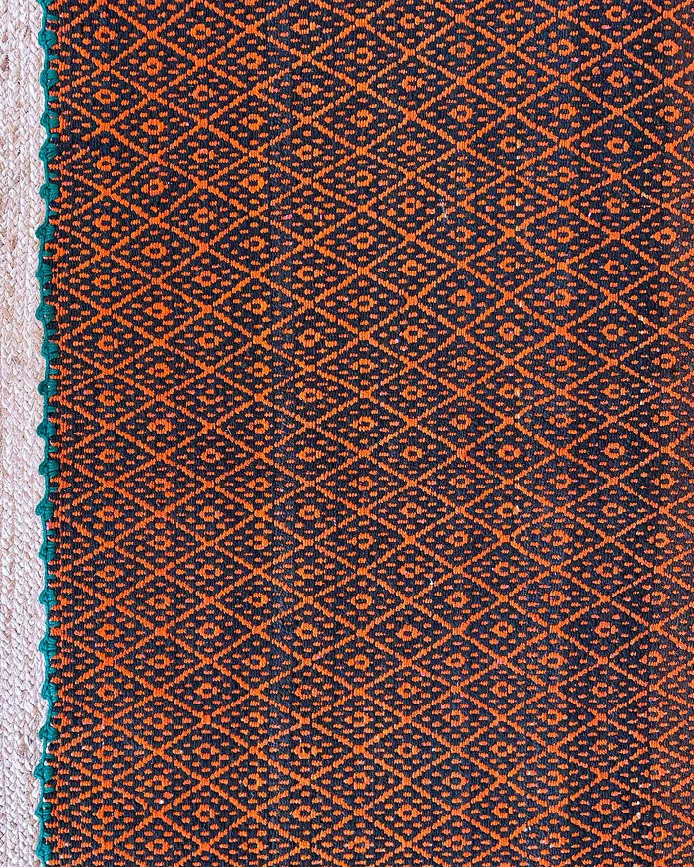 Ethnic Orange Handcrafted Rug 200x154