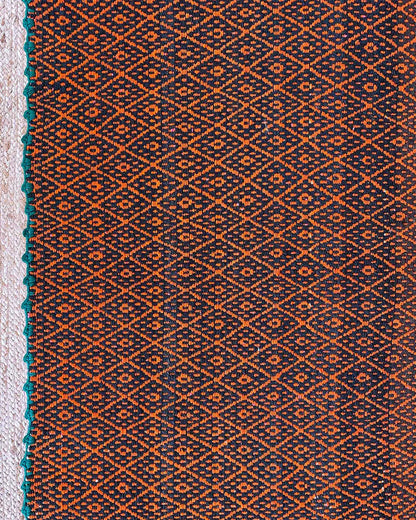 Ethnic Orange Handcrafted Rug 200x154