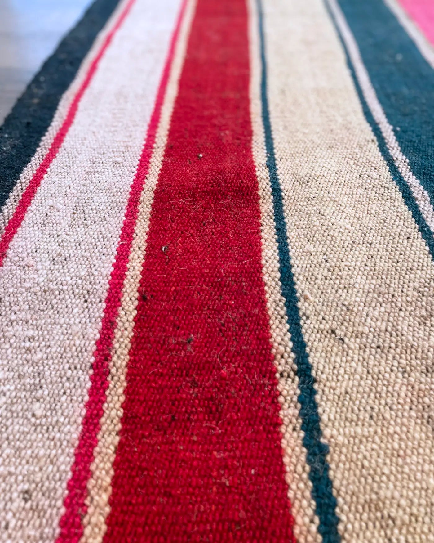 Handmade Striped Runner Rug 182x75