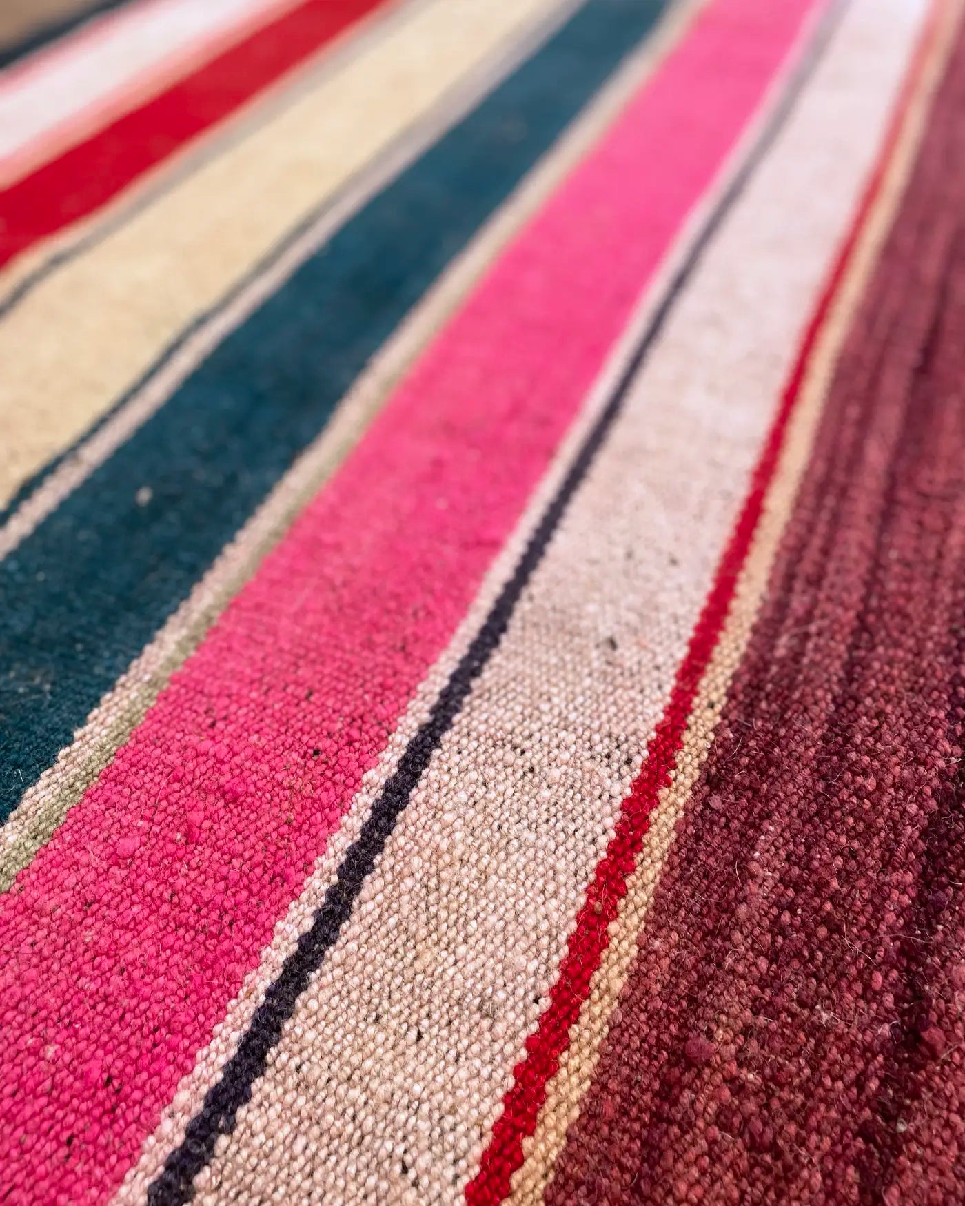 Handmade Striped Runner Rug 182x75