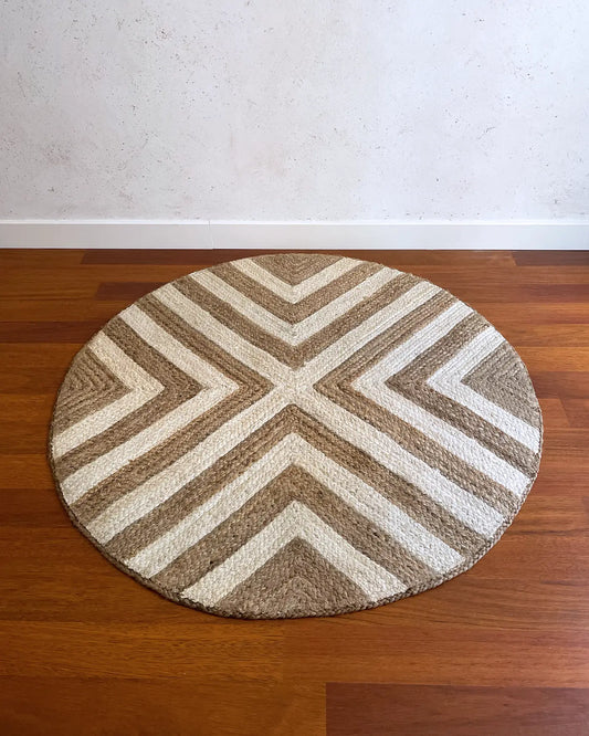 Alfombra de Yute Redonda Artesanal