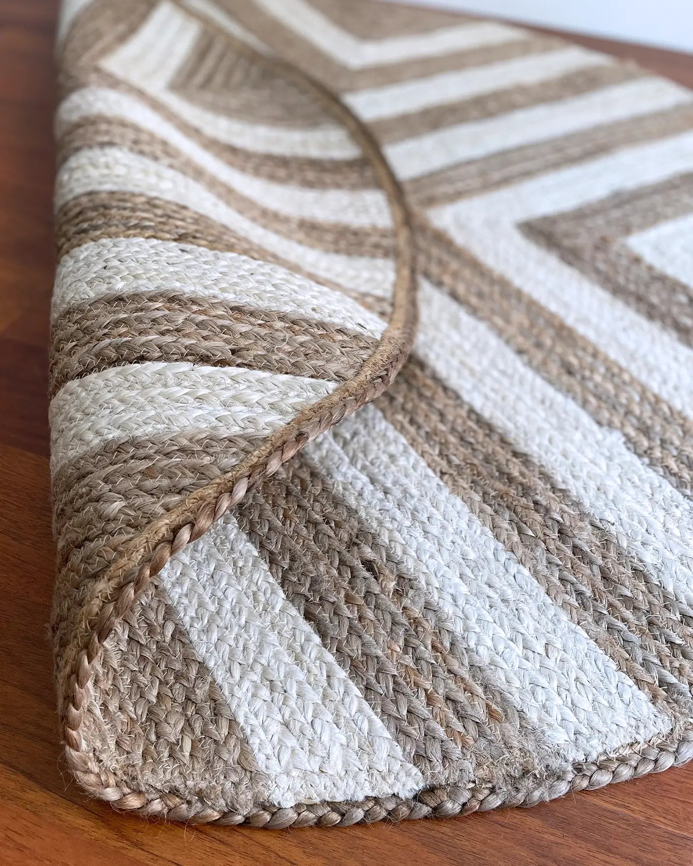 Alfombra de Yute Redonda Artesanal