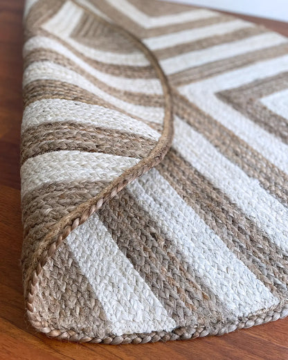 Alfombra de Yute Redonda Artesanal