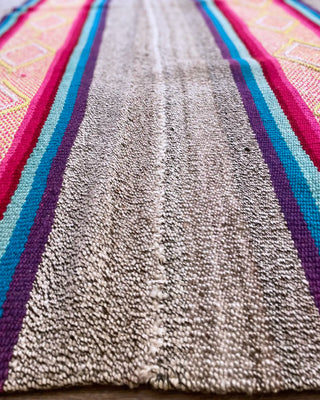 Alfombra étnica artesanal multicolor 181x164 cm