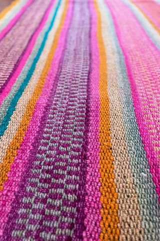 Alfombra peruana de pasillo multicolor 158x82 cm