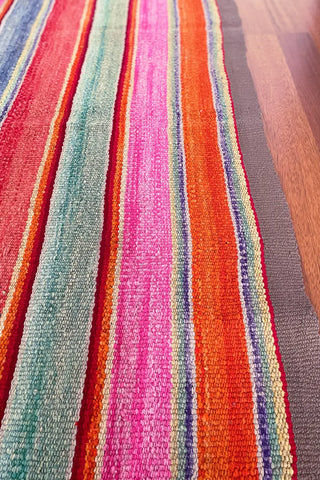 Alfombra peruana de pasillo multicolor 180x88 cm