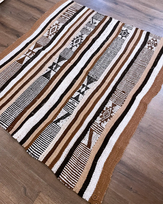 Ethnic Alpaca Rug Natural Colors 145x134