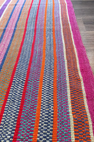 Alfombra étnica peruana multicolor 171x166 cm