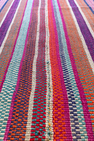 Alfombra étnica peruana multicolor 171x166 cm