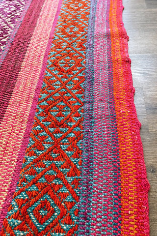 Alfombra étnica peruana lila 172x157 cm