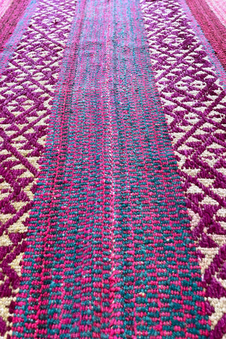 Alfombra étnica peruana lila 172x157 cm