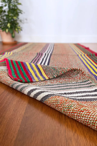 Alfombra peruana de pasillo multicolor 185x90 cm