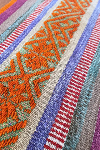 Alfombra peruana de pasillo multicolor 179x70 cm