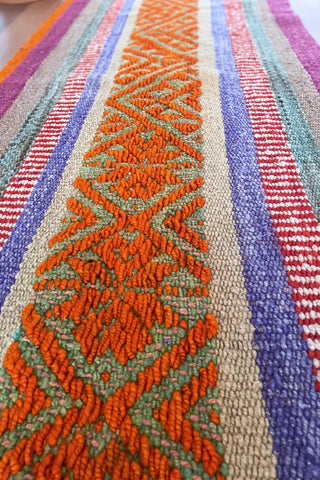 Alfombra peruana de pasillo multicolor 179x70 cm