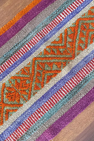 Alfombra peruana de pasillo multicolor 179x70 cm