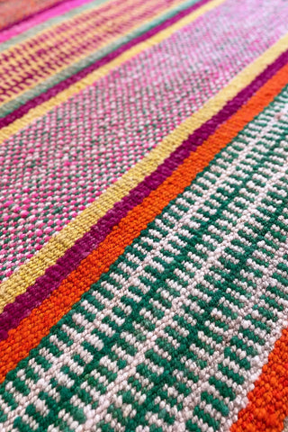 Alfombra étnica multicolor 164x145 cm