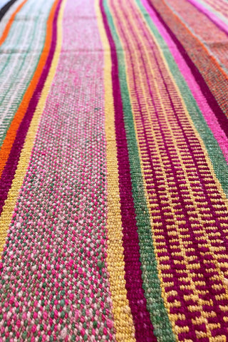 Alfombra étnica multicolor 164x145 cm